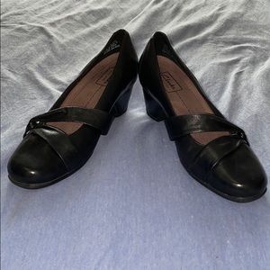 Clark’s Black Leather Everyday Casual Shoes 7.5 M